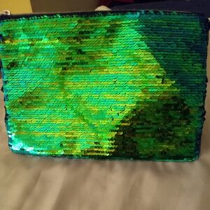Mugler Green and Blue Sequin Accessory